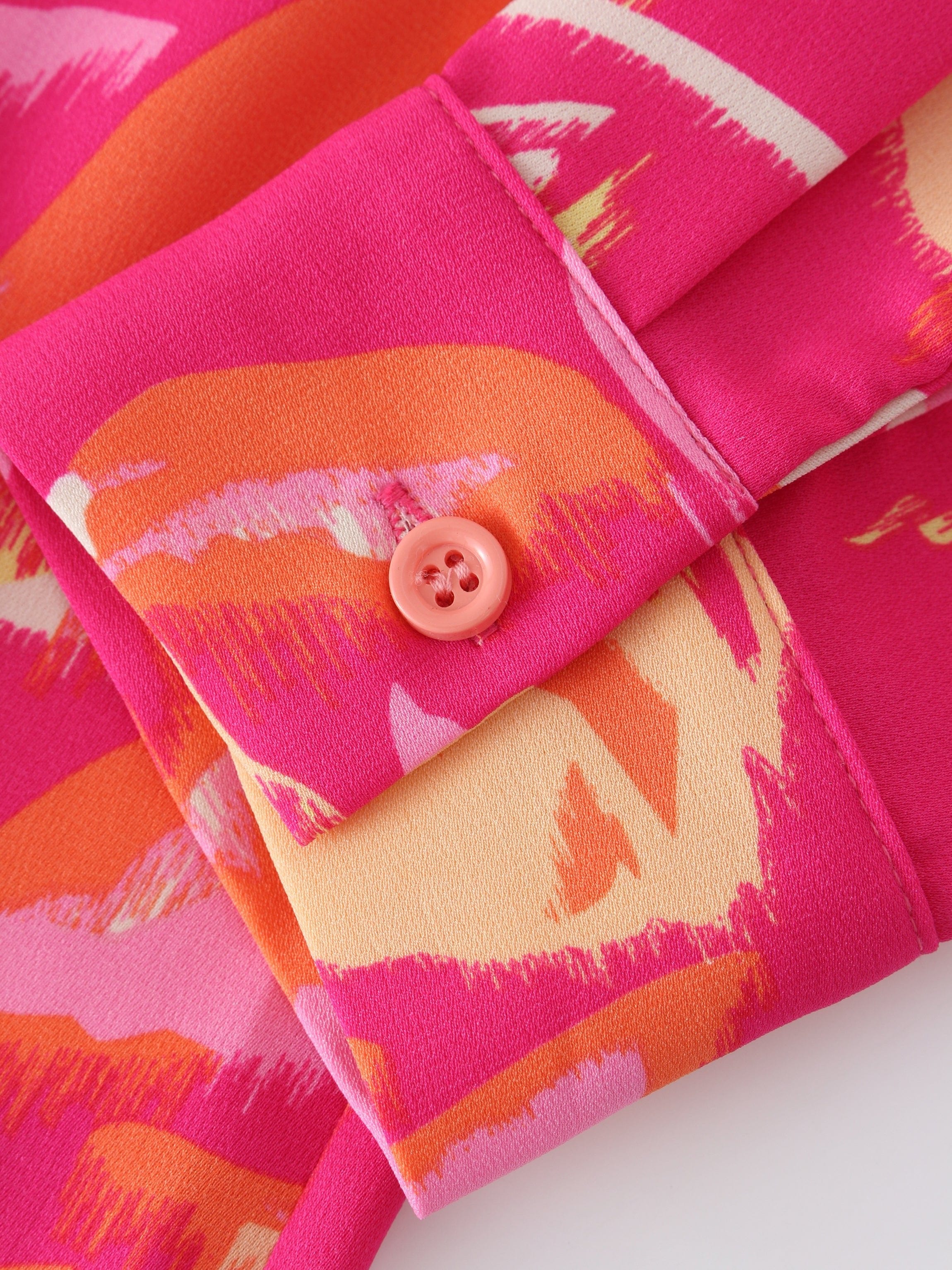 Long Shirtdress-Pink Floral