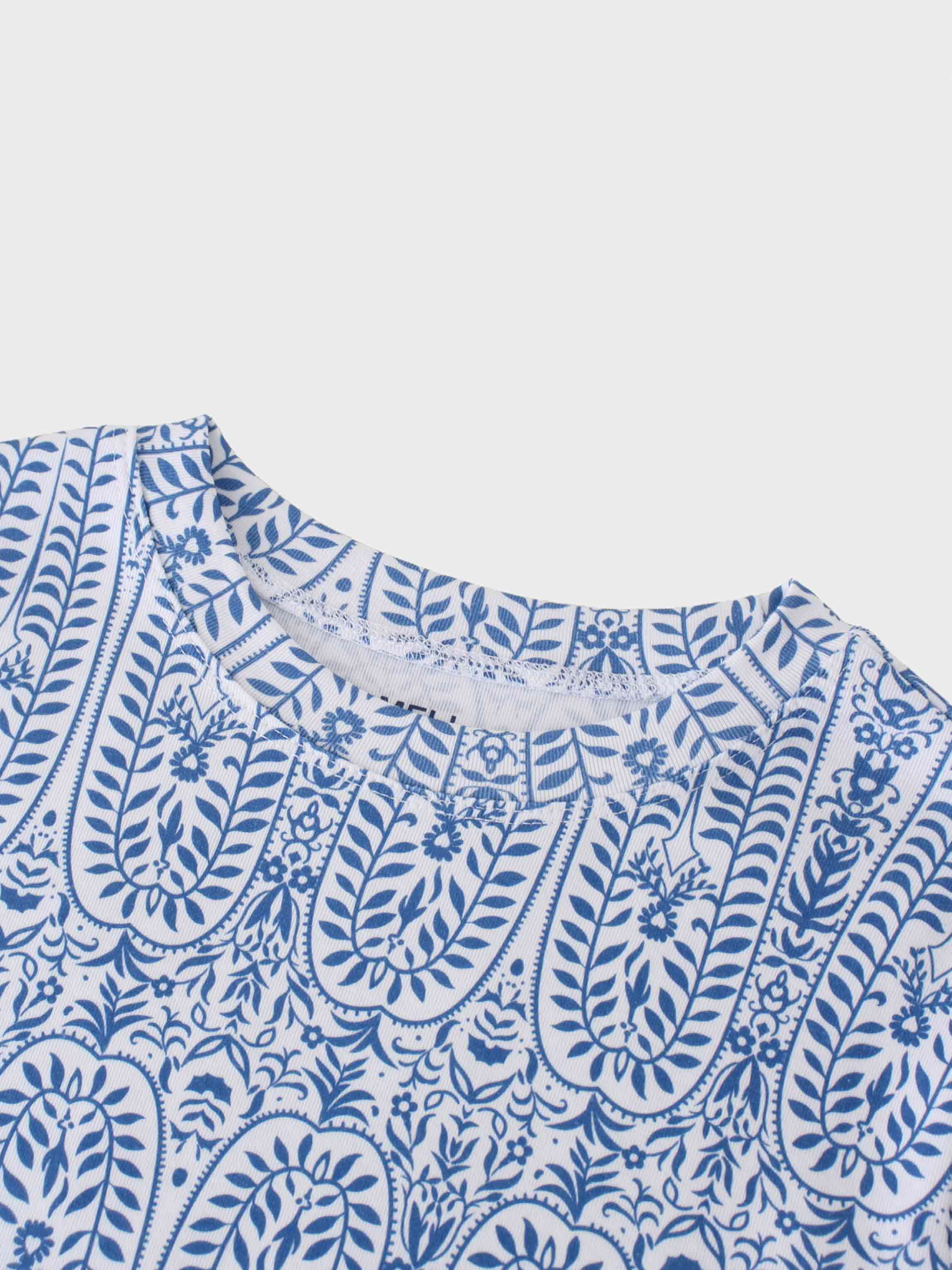 Basic Printed T-shirt-Damask Paisley