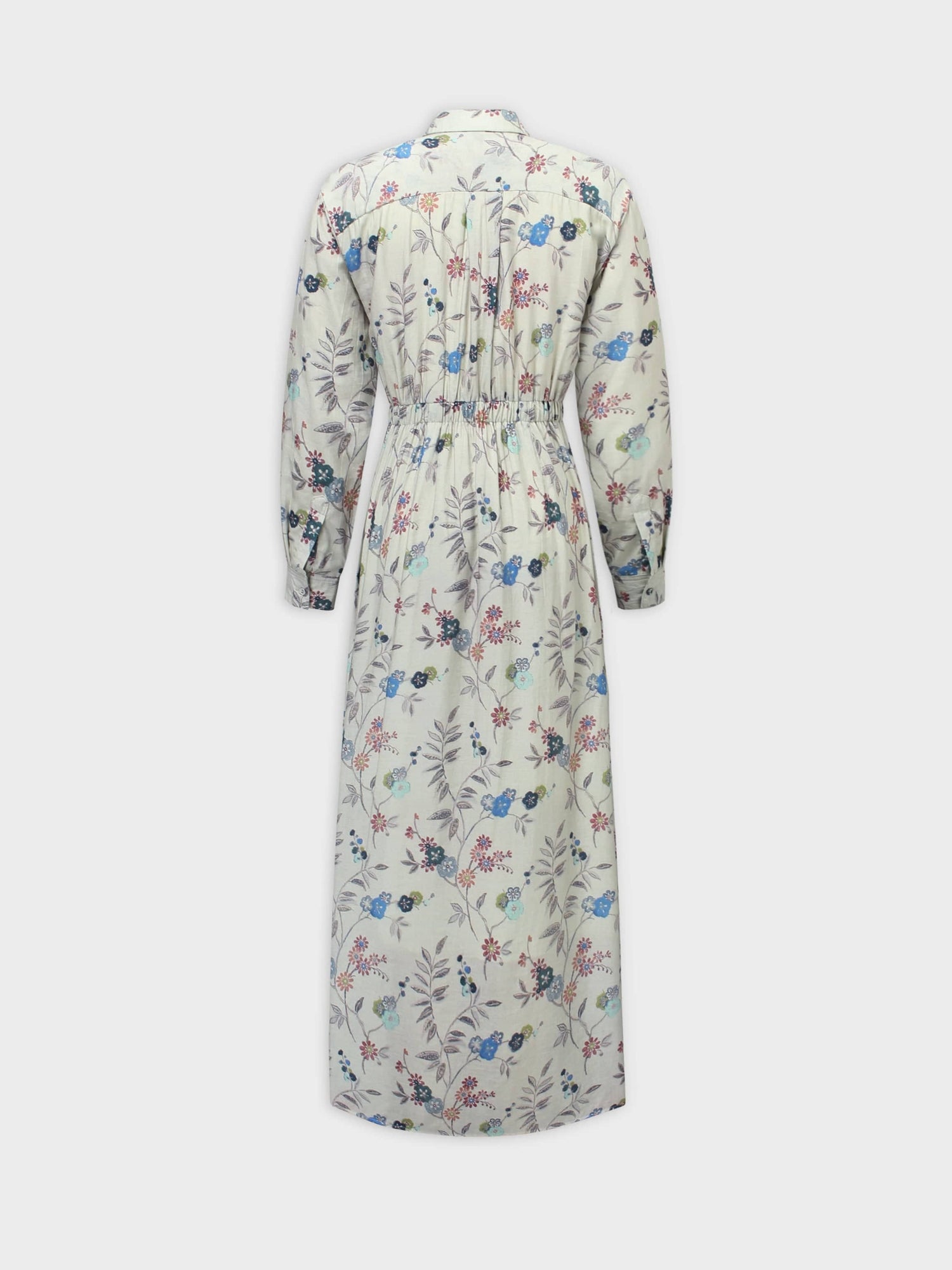 Bottom Pleat Shirtdress-Floral