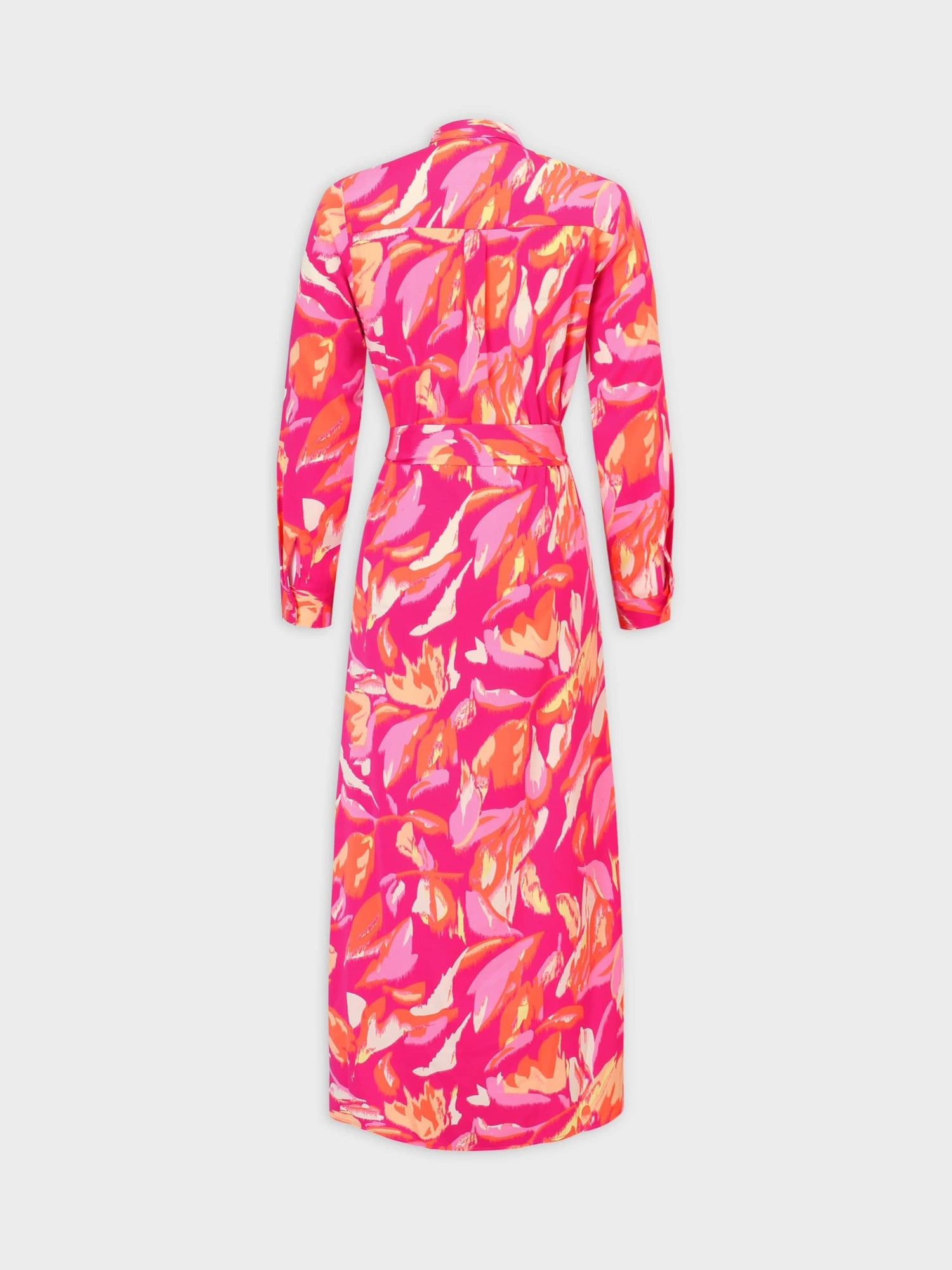 Long Shirtdress-Pink Floral
