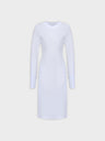 CREW NECK POCKET TEE DRESS 41"-WHITE
