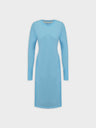 CREW NECK POCKET TEE DRESS 41"-SKY BLUE