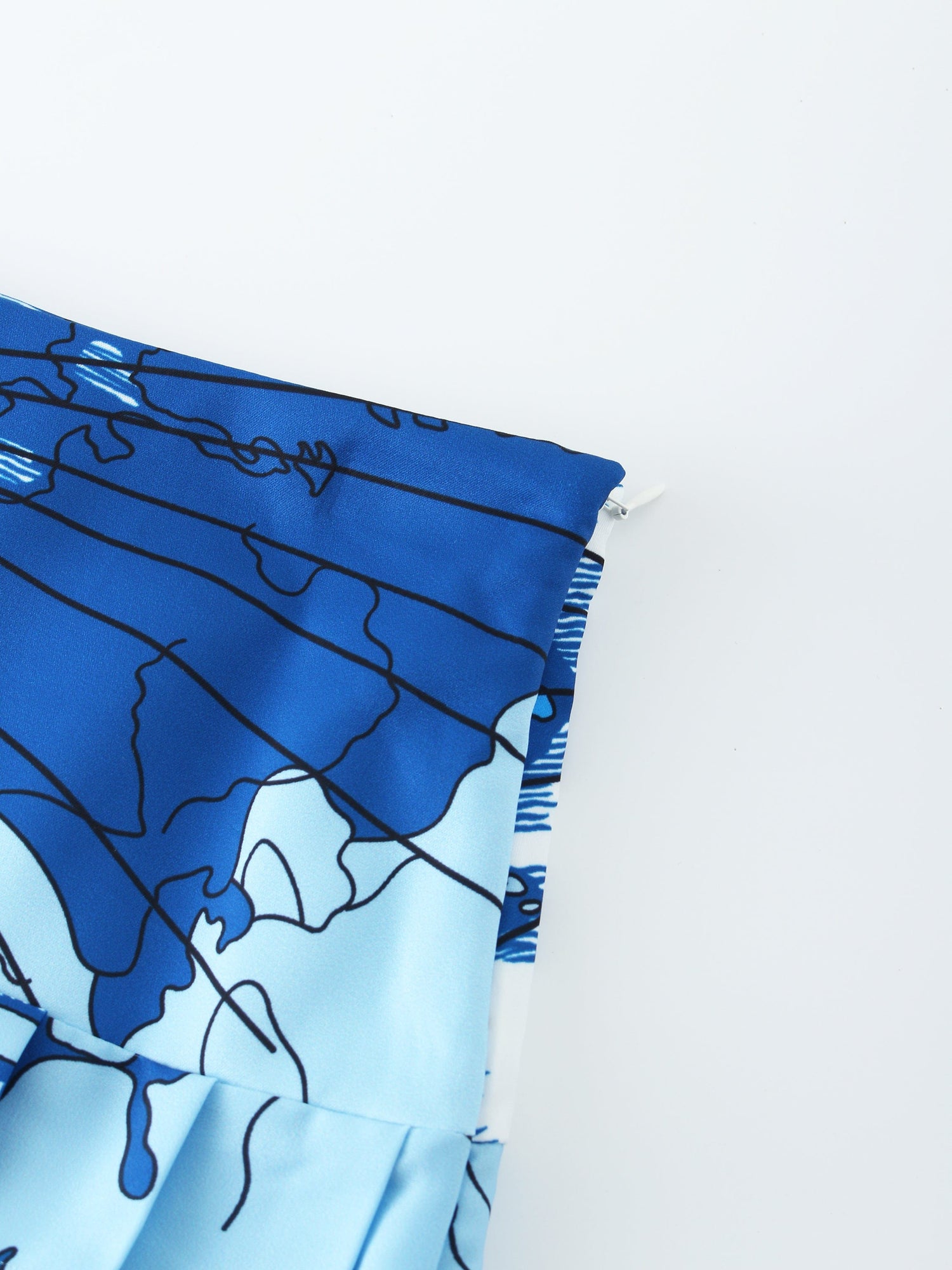 GEOGRAPHIC SKIRT-BLUE/WHITE