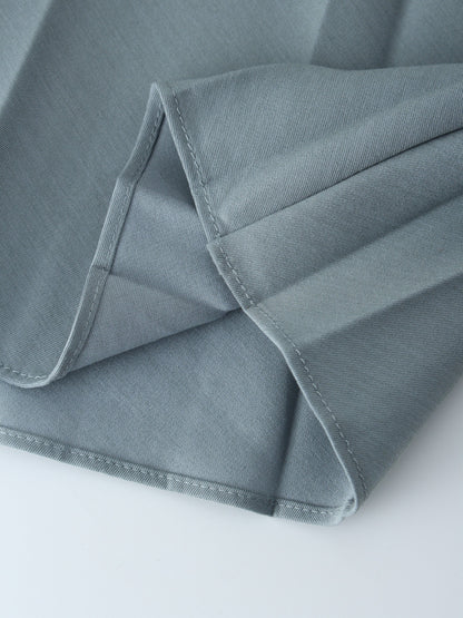 Pleated Skirt 37"-Slate Blue