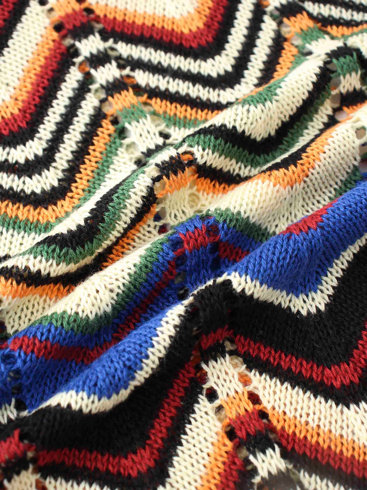 Crochet Wave Sweater-Multi