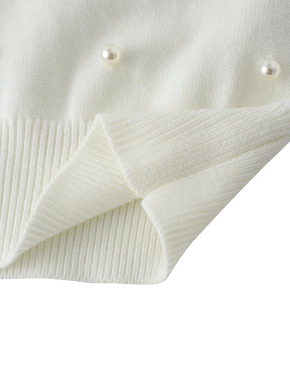 Pearl Embellished Sweater-Ivory