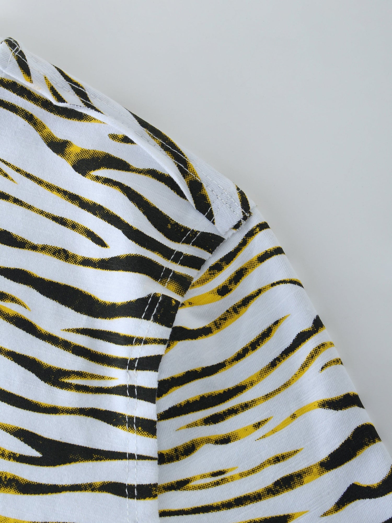 RAW SEAMED TEE-ZEBRA PRINT