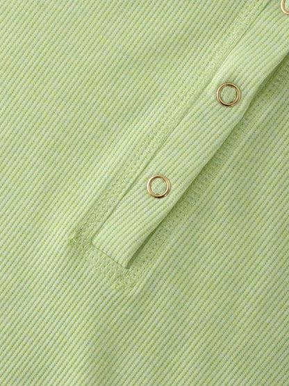 Ribbed Collar T-Shirt-Yellow