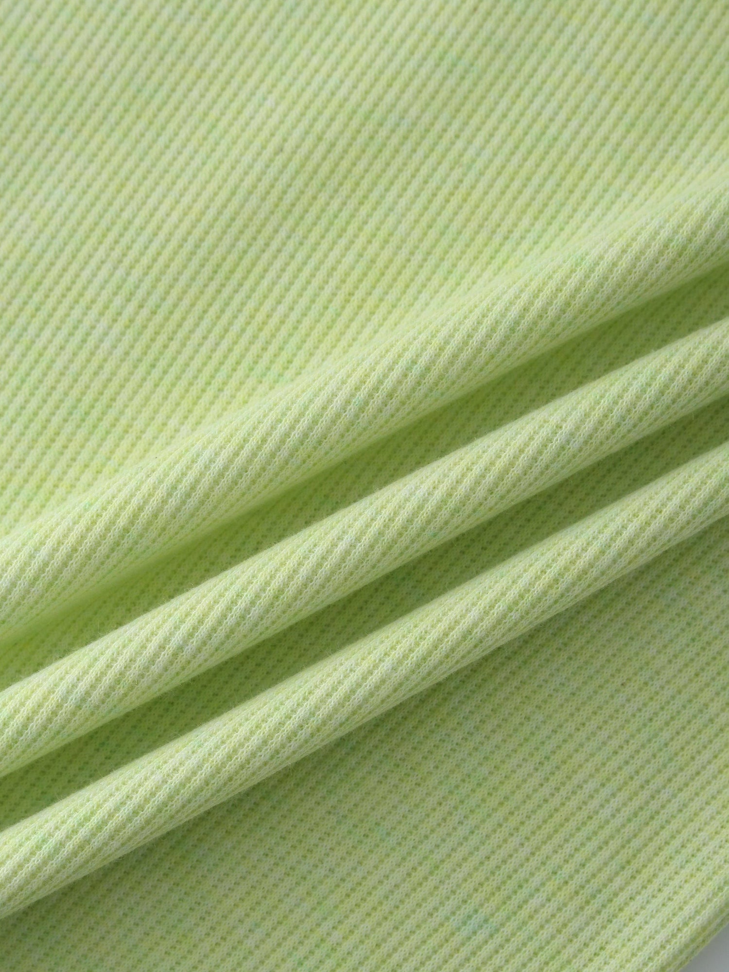 Ribbed Collar T-Shirt-Yellow