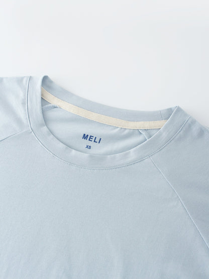 DRAWSTRING TEE-LIGHT BLUE
