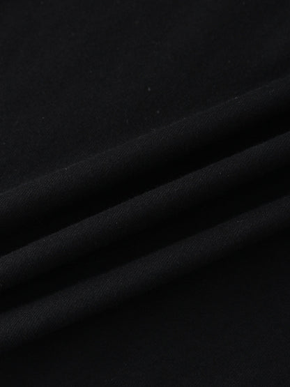 DRAWSTRING TEE-BLACK