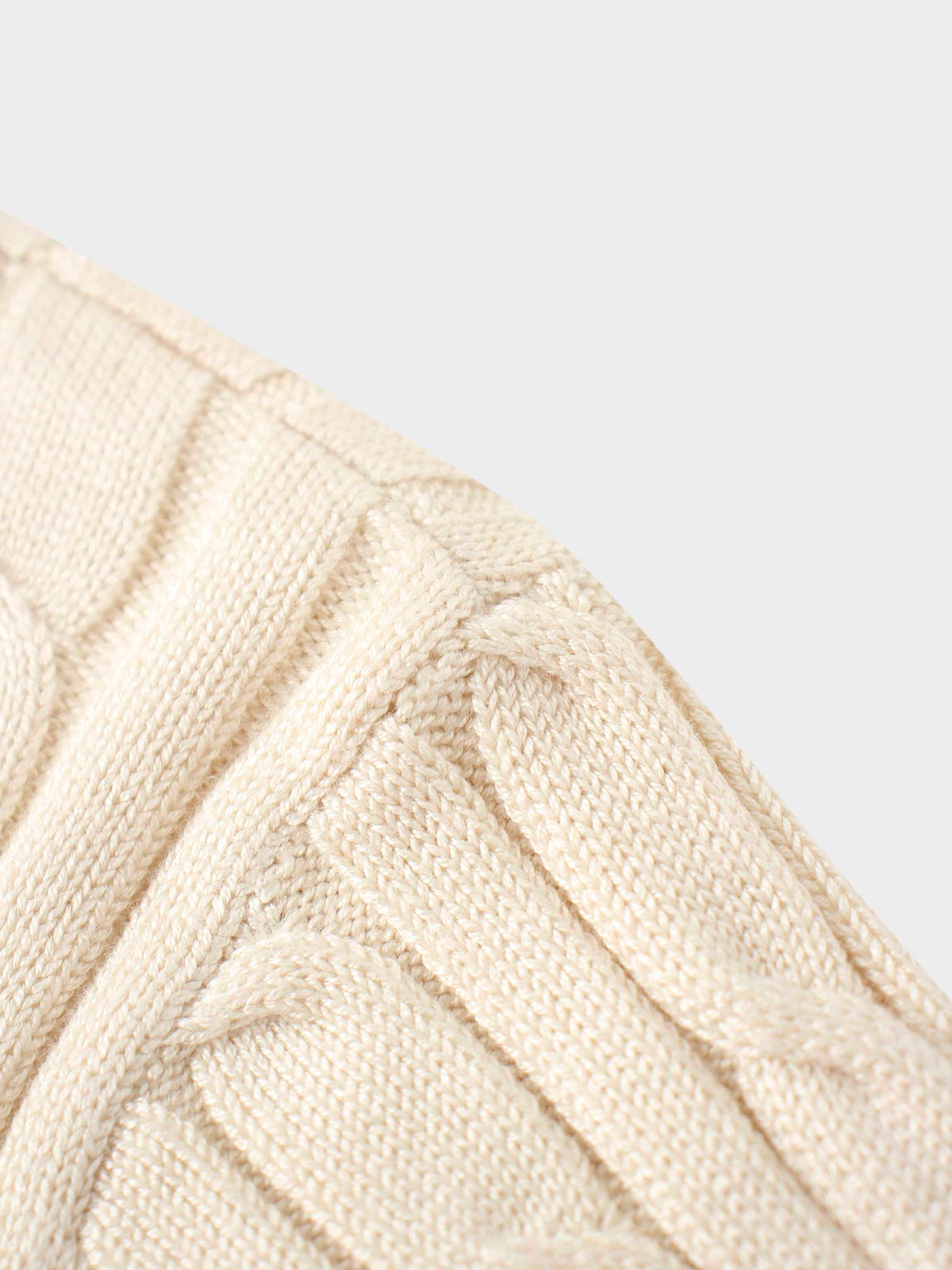 Striped Cable Sweater-Cream Stripe