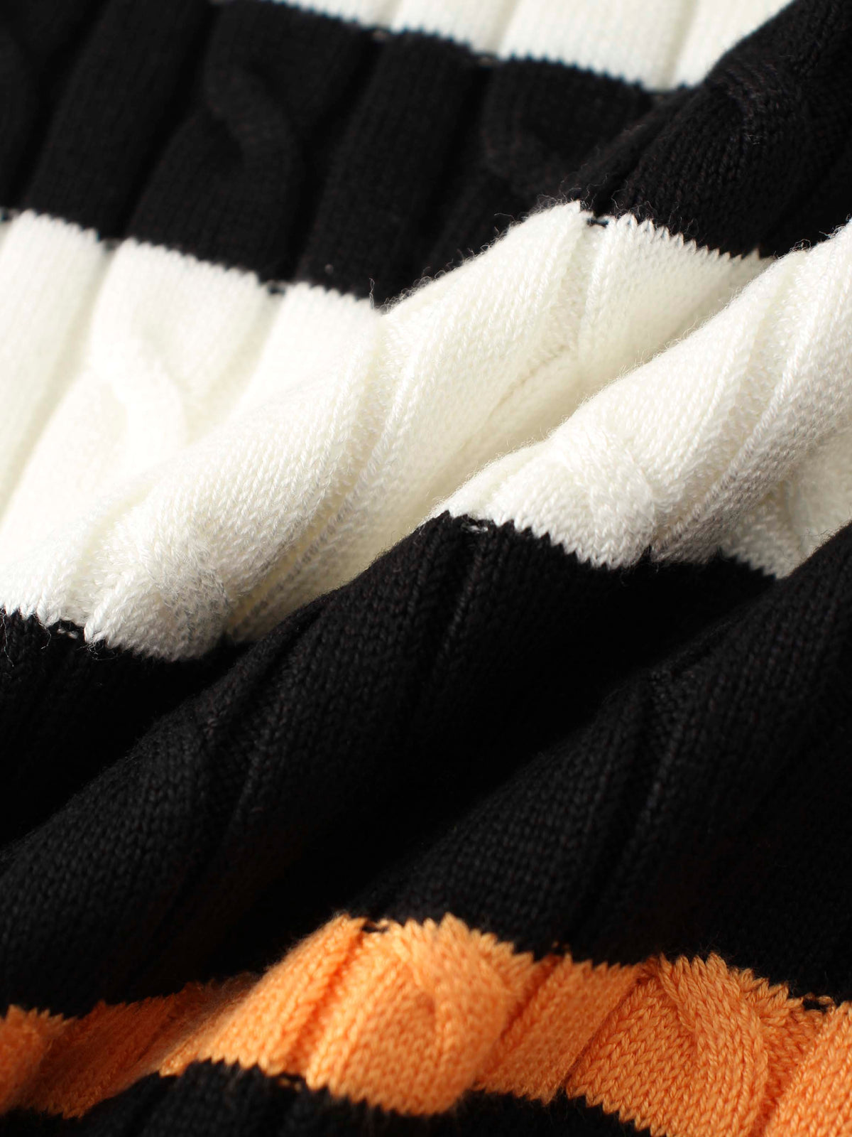 Striped Cable Sweater-Nautical Stripe