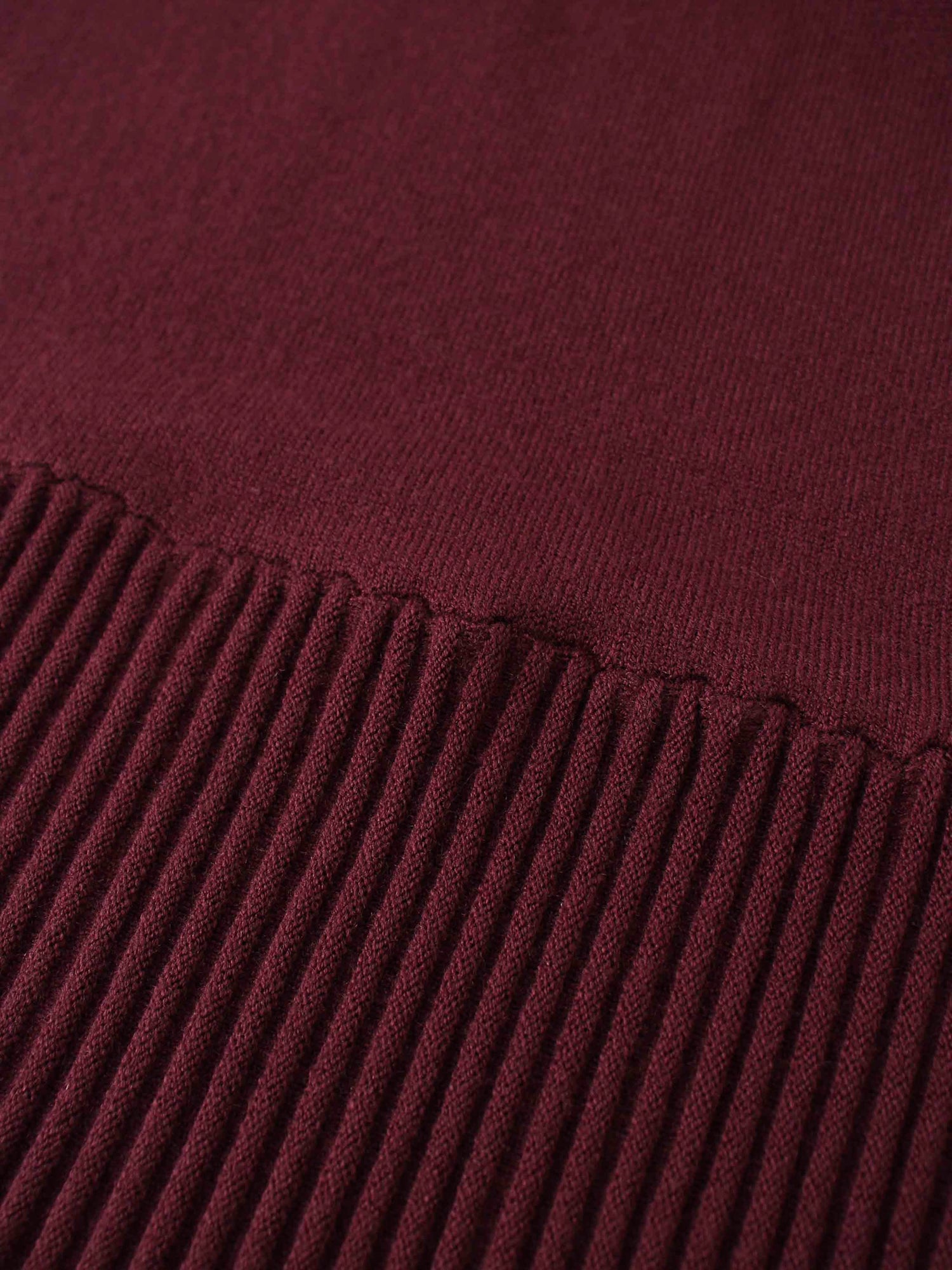 Knit Crop Sweater Dress Set-Burgundy/Pink