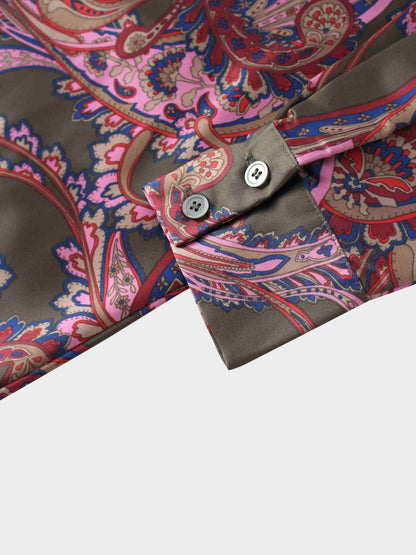 Emma Dress-Olive Paisley