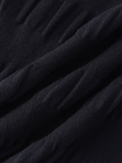 Ruched Sweater-Black