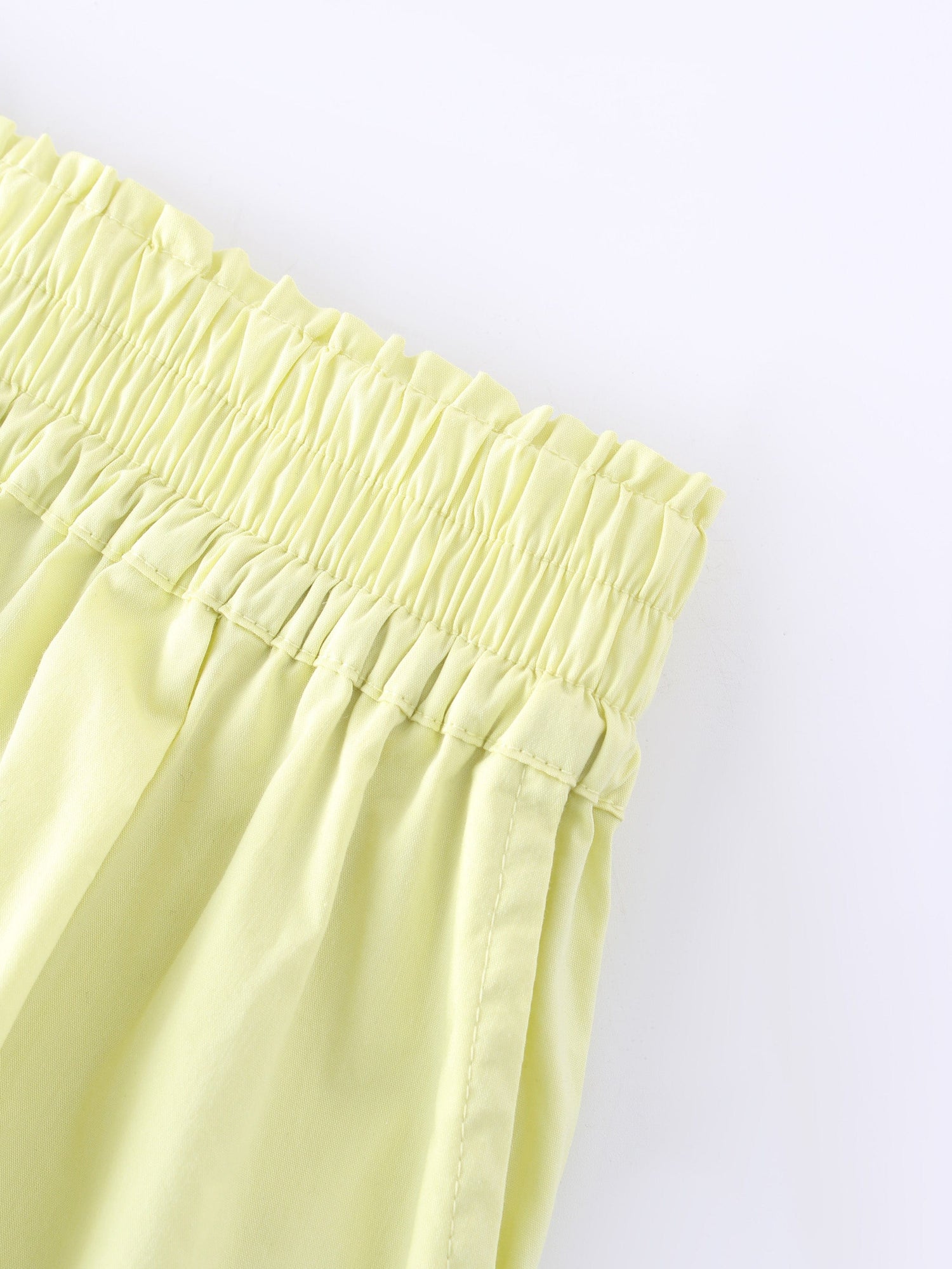 Gathered Waist Skirt-Lemon Sorbet