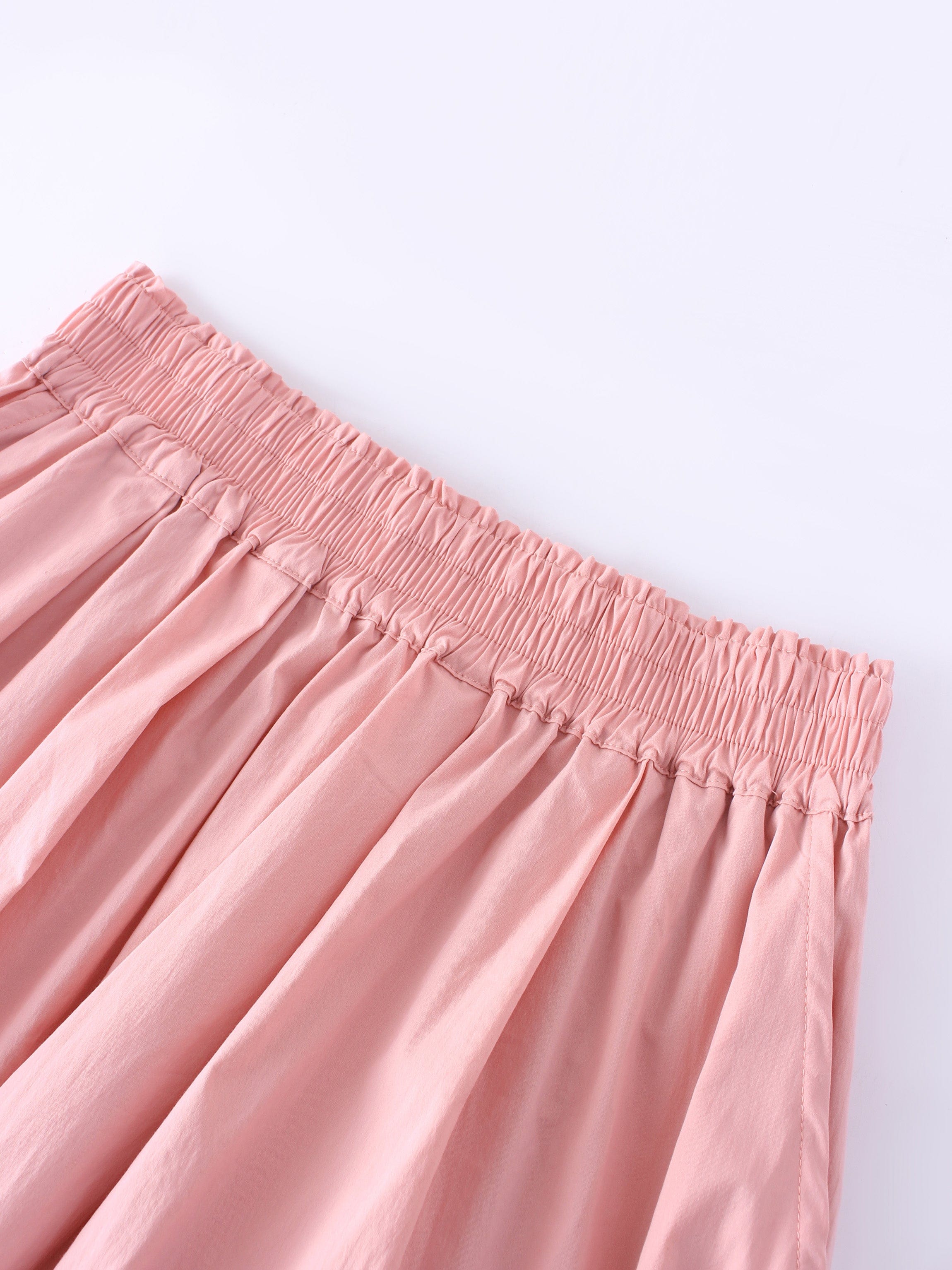 Gathered Waist Skirt-Dusty Rose