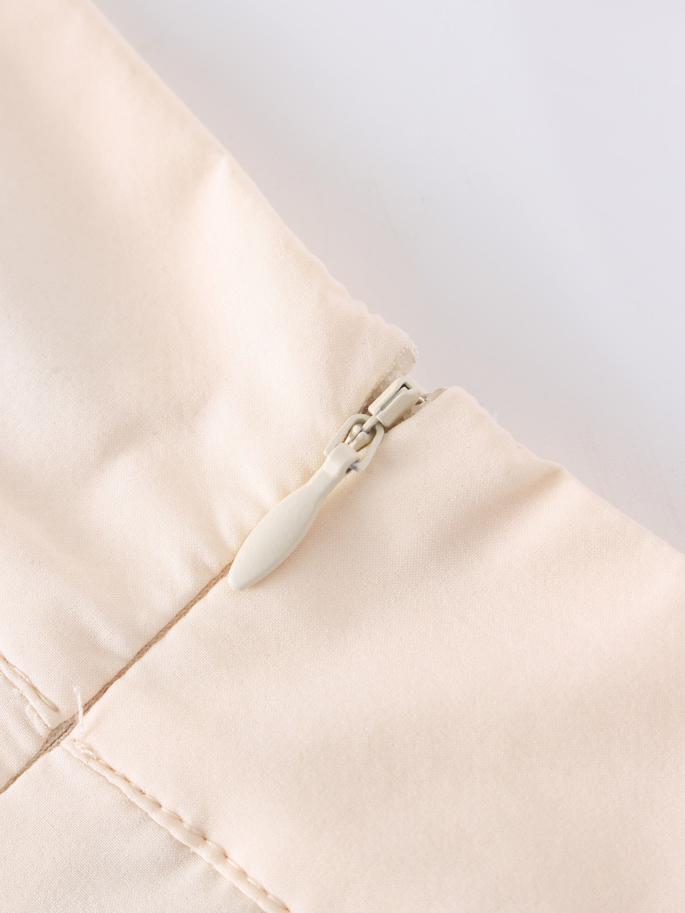 Button Cargo Pocket Skirt-Ivory