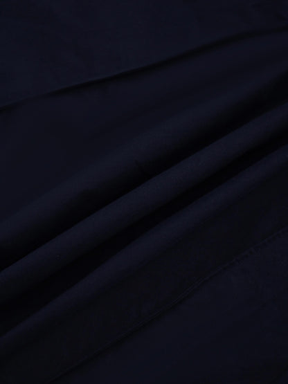 Cotton Pleated Skirt-Navy