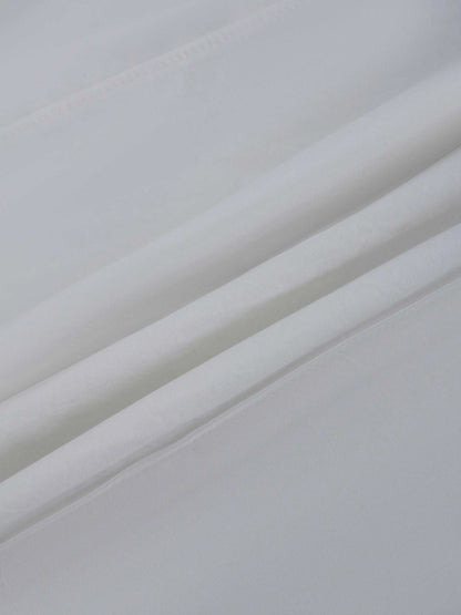 Cotton Pleated Skirt-White