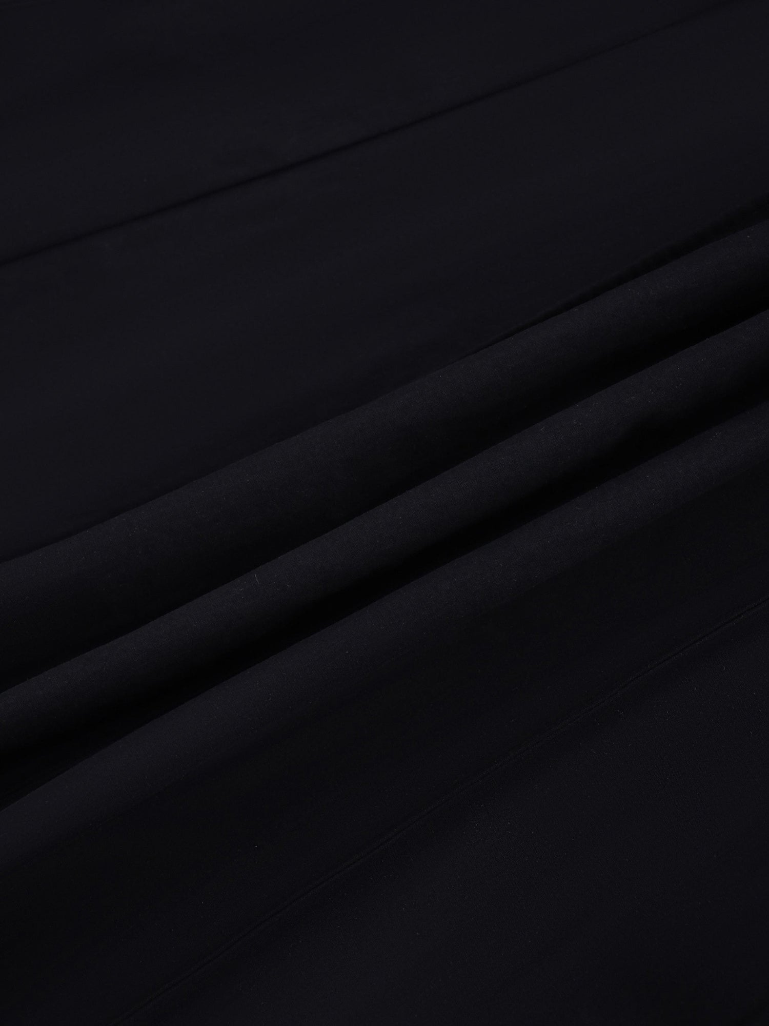 Cotton Pleated Skirt-Black