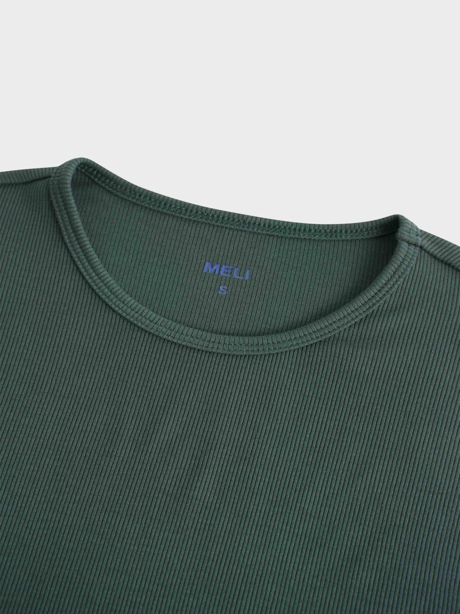 CREW RIBBED DOLMAN-EMERALD GREEN