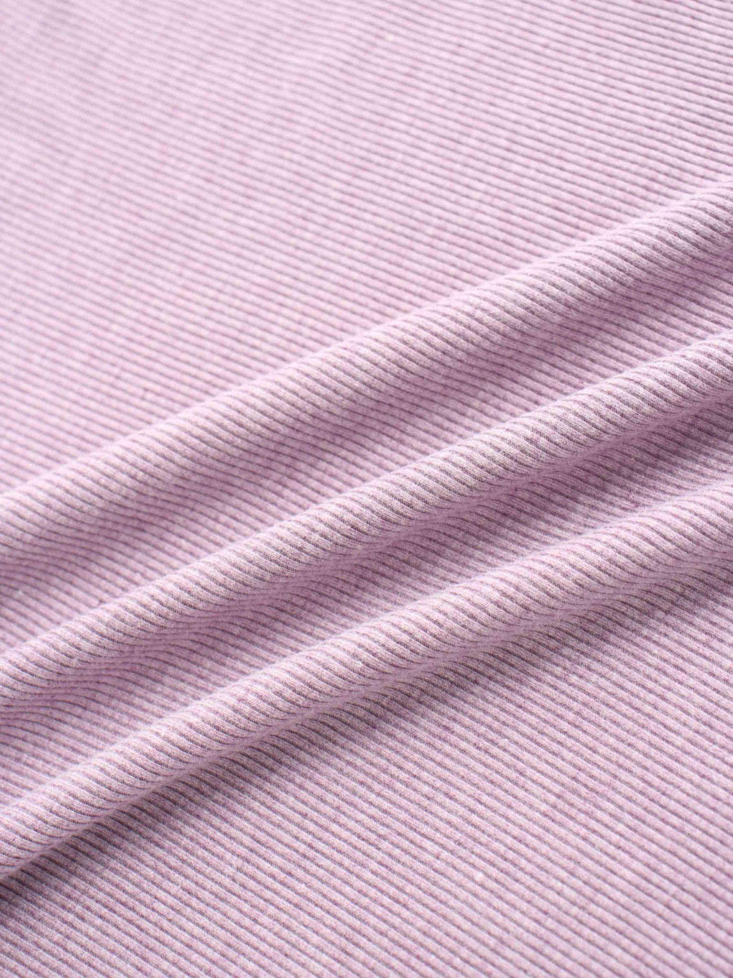 RIBBED HIGH V TEE LS-LAVENDER HEATHER