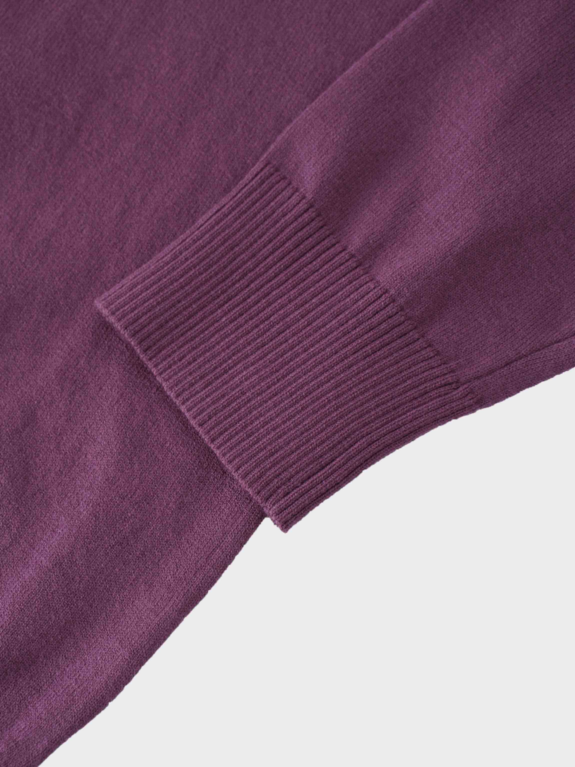 Beaded Turtleneck-Purple