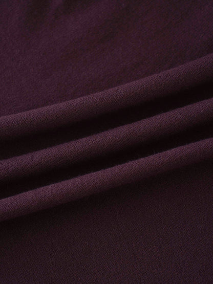 Beaded Turtleneck-Burgundy