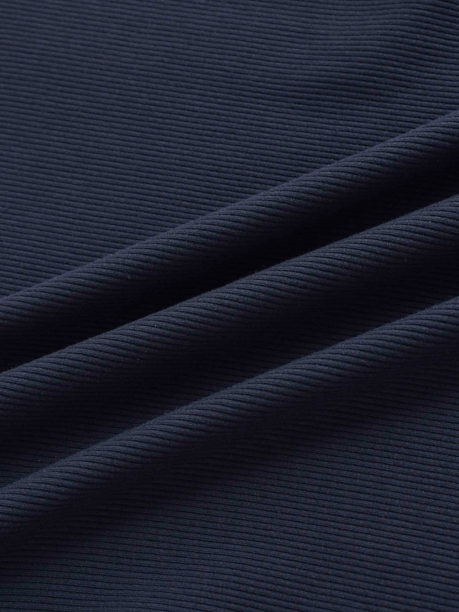 RIBBED HIGH V TEE LS-DENIM BLUE