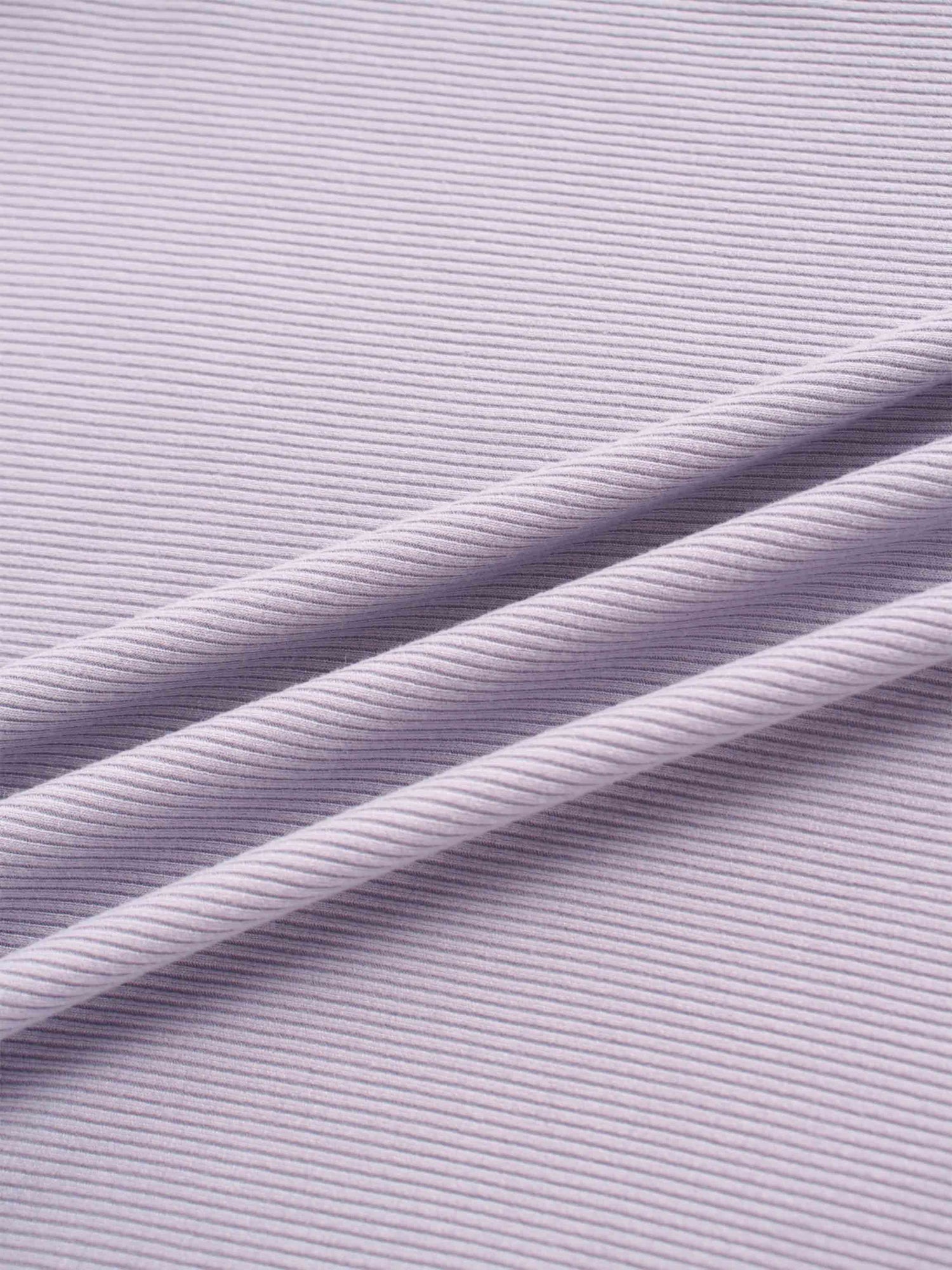 RIBBED HIGH V TEE LS-LILAC