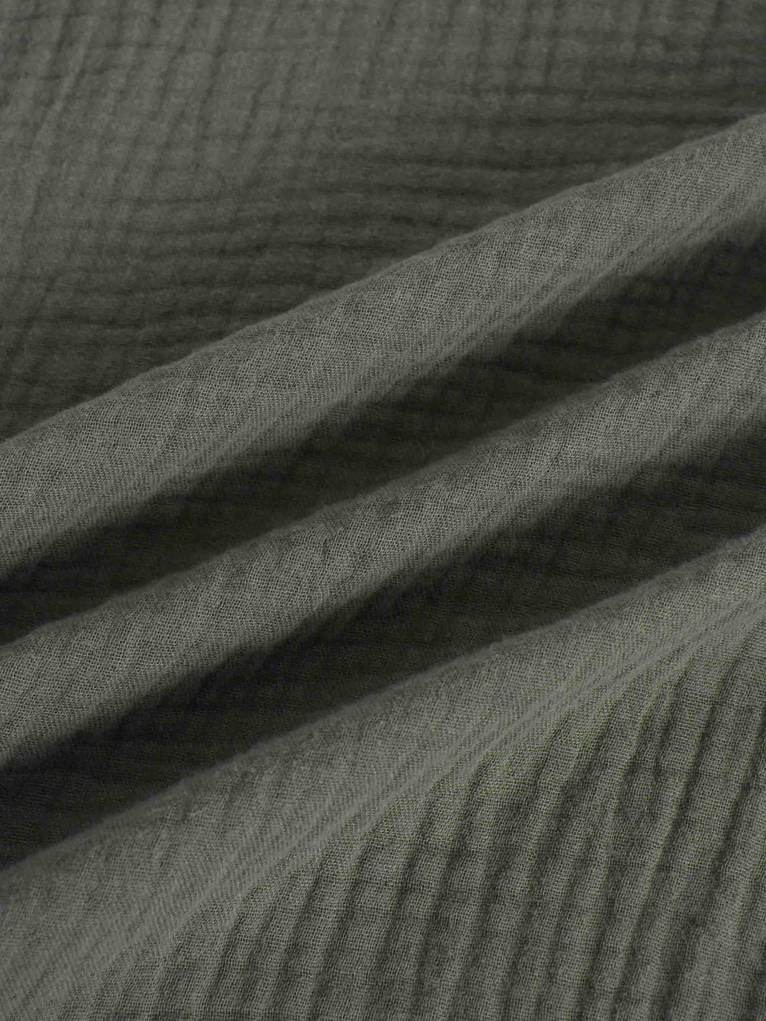 Gauze Button Down Blouse-Olive