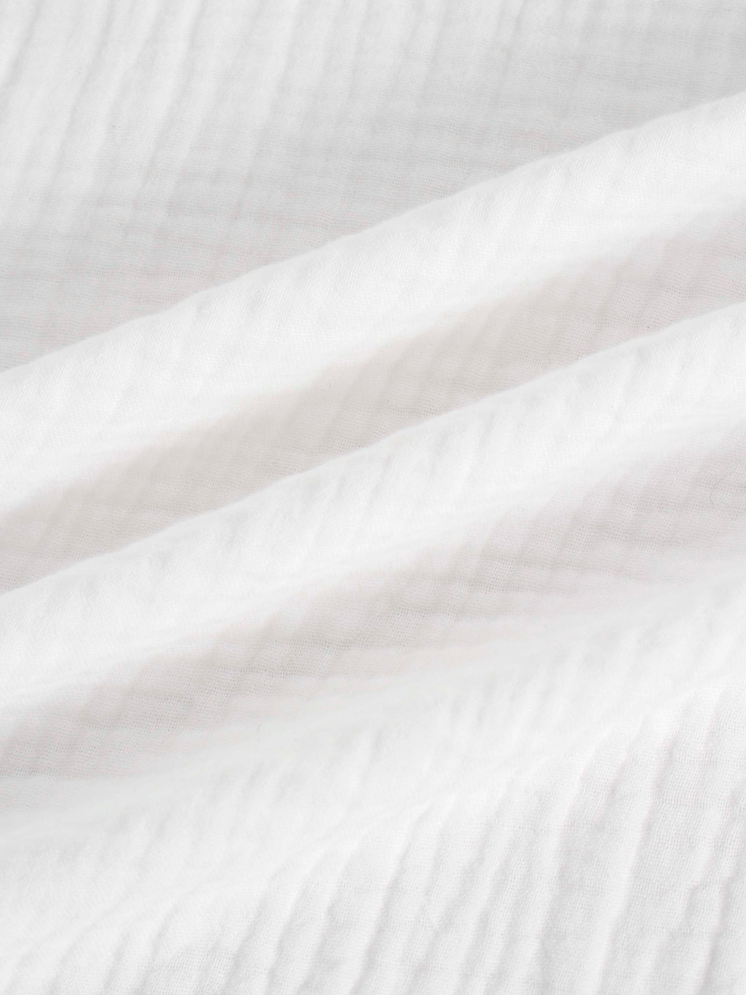 Gauze Button Down Blouse-White