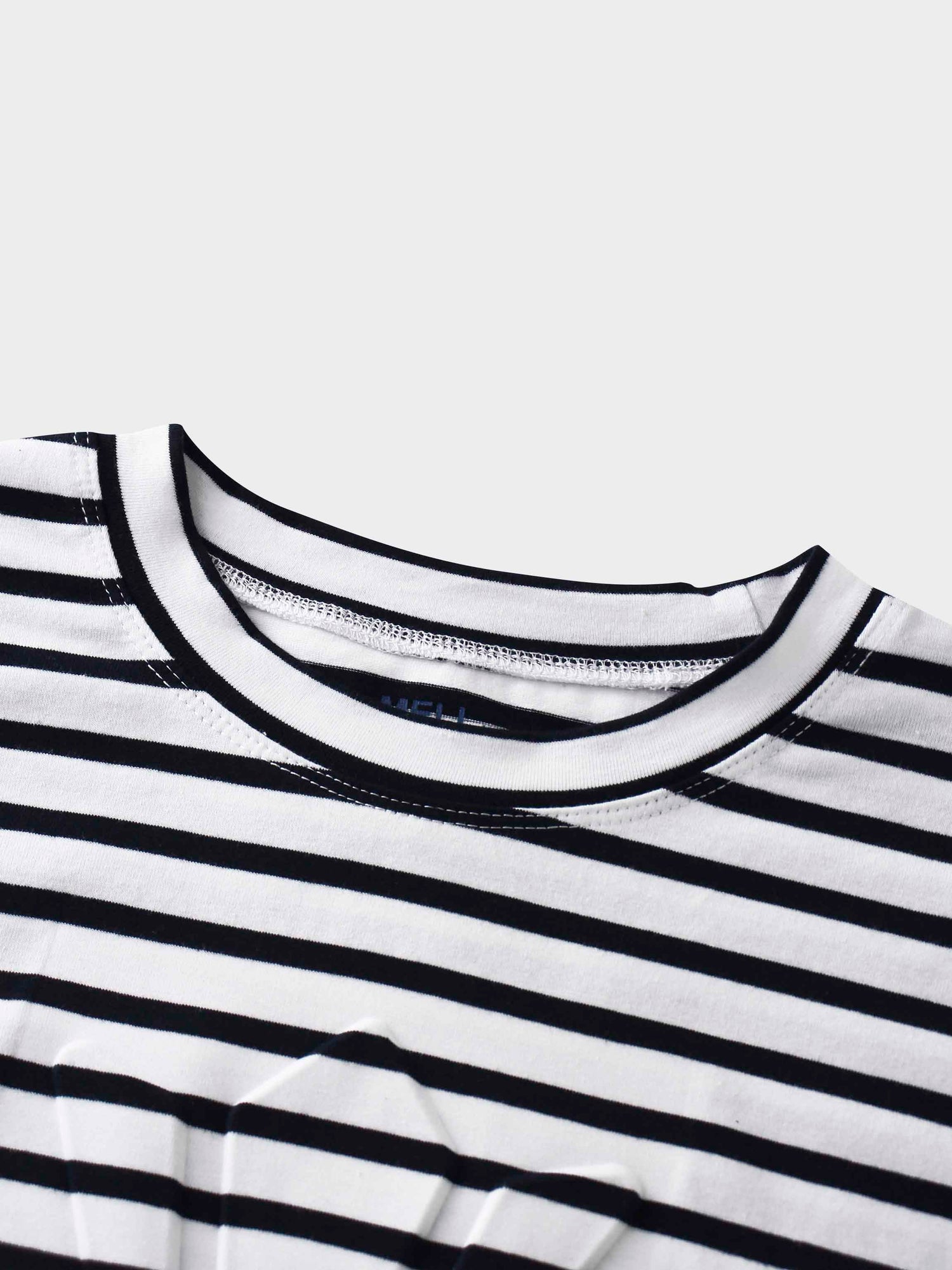 Crown Embossed T-Shirt-White/Blue