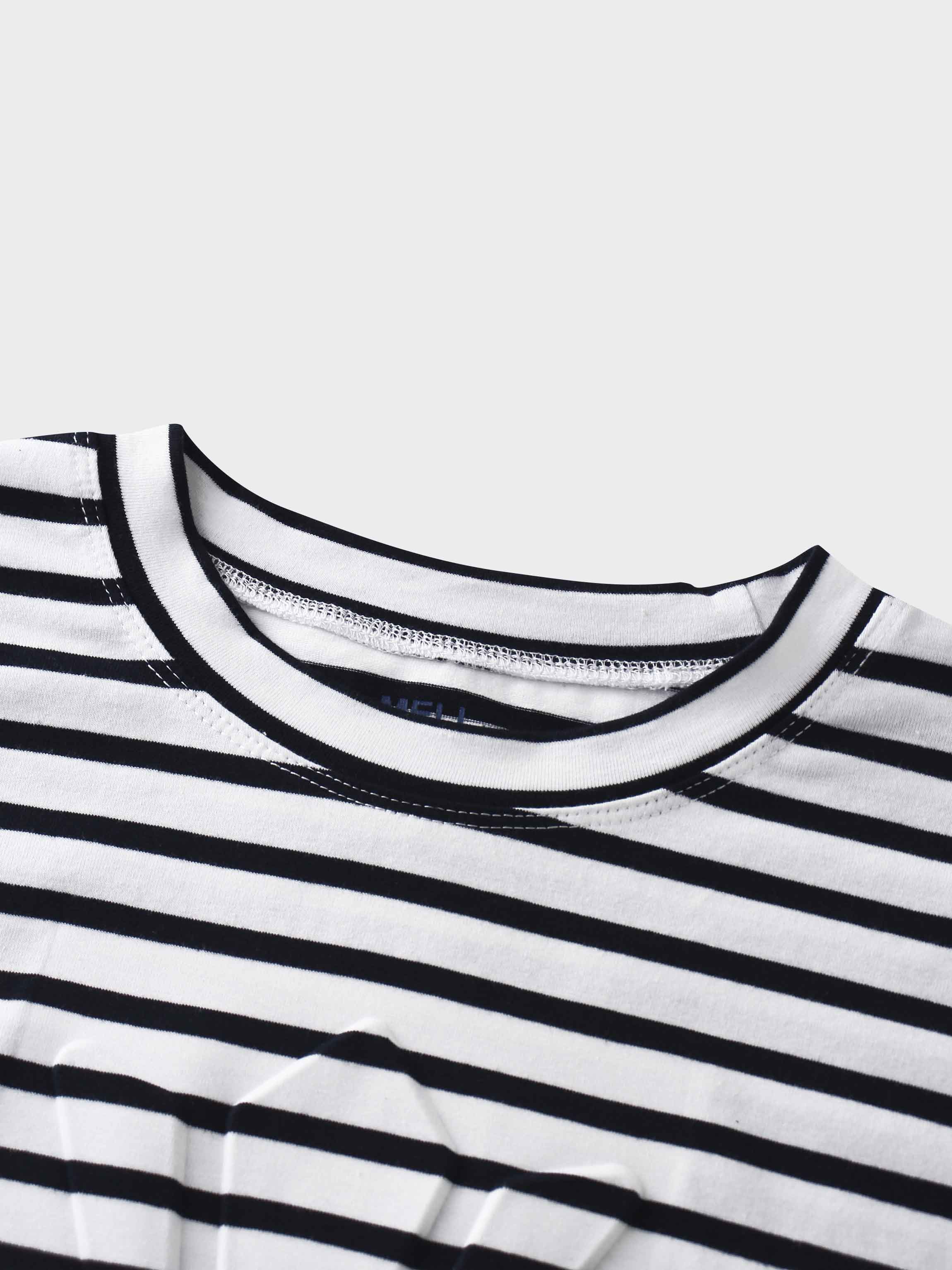 Crown Embossed T-Shirt-White/Blue