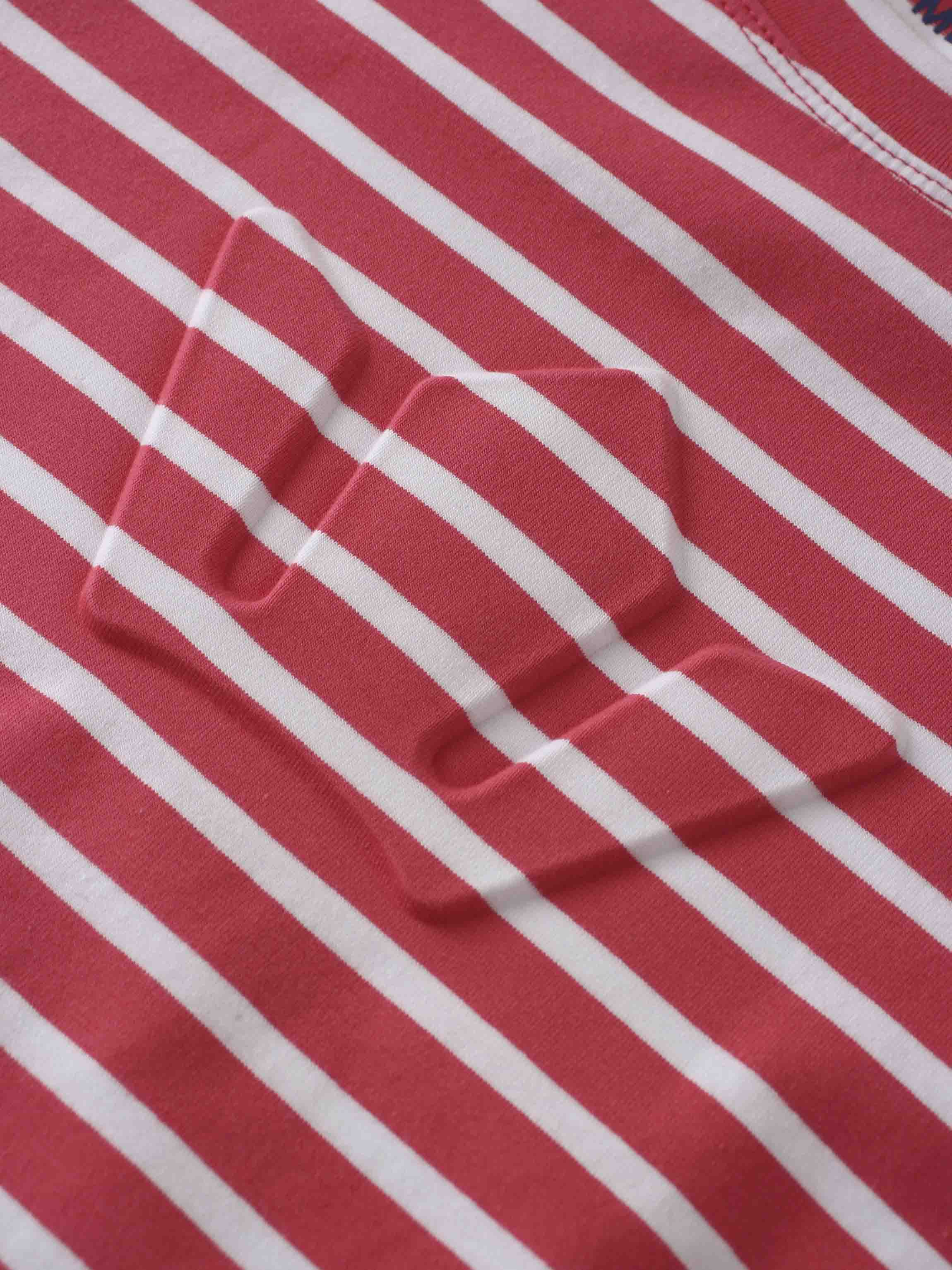 Crown Embossed T-Shirt-Coral/White