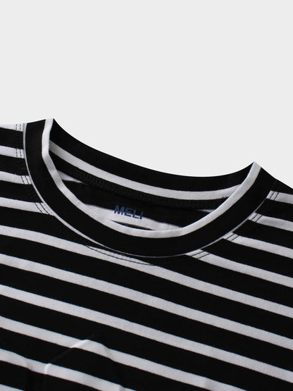 Crown Embossed T-Shirt-Black/White