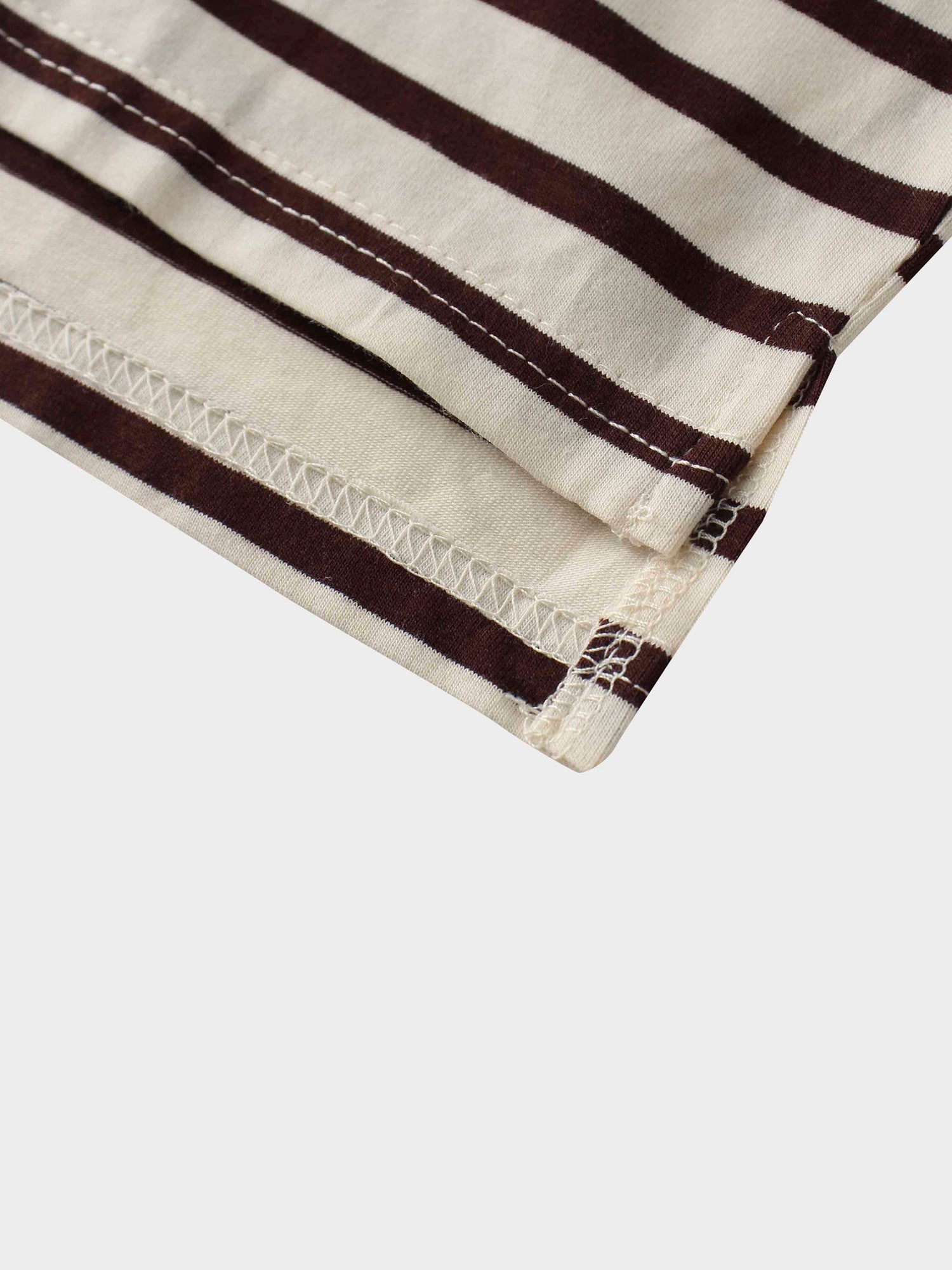 Crown Embossed T-Shirt-Brown/Ivory