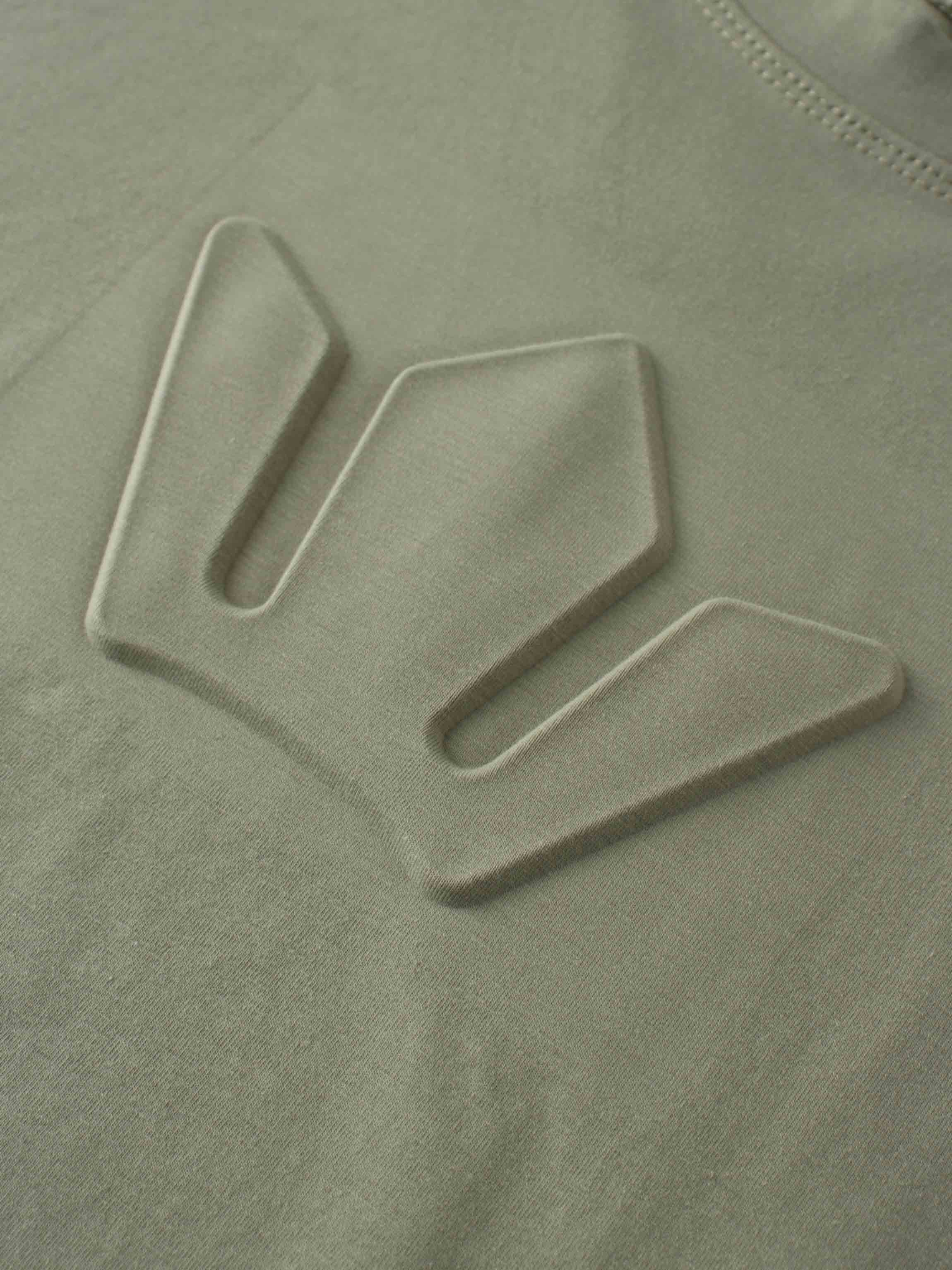 Crown Embossed T-Shirt-Sage