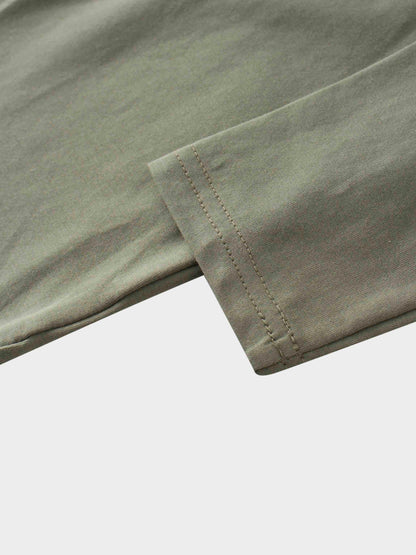 Crown Embossed T-Shirt-Sage