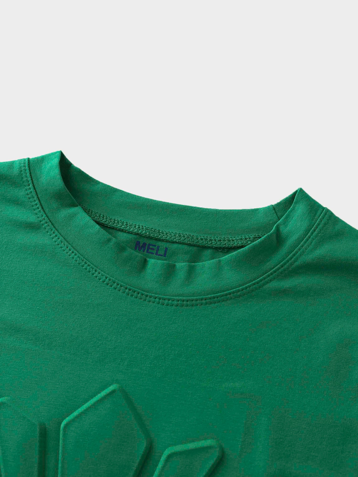 Crown Embossed T-Shirt-Kelly Green