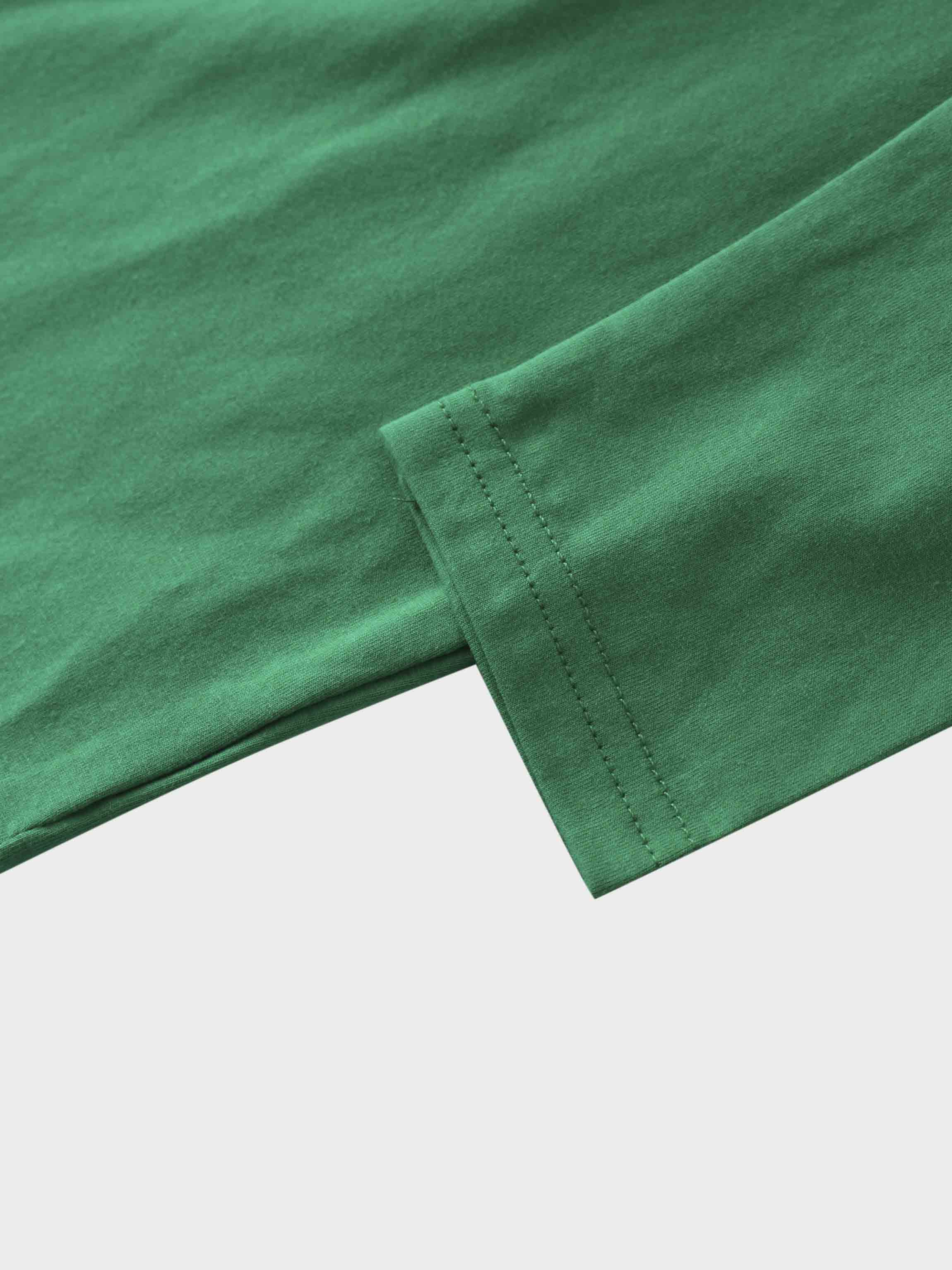 Crown Embossed T-Shirt-Kelly Green