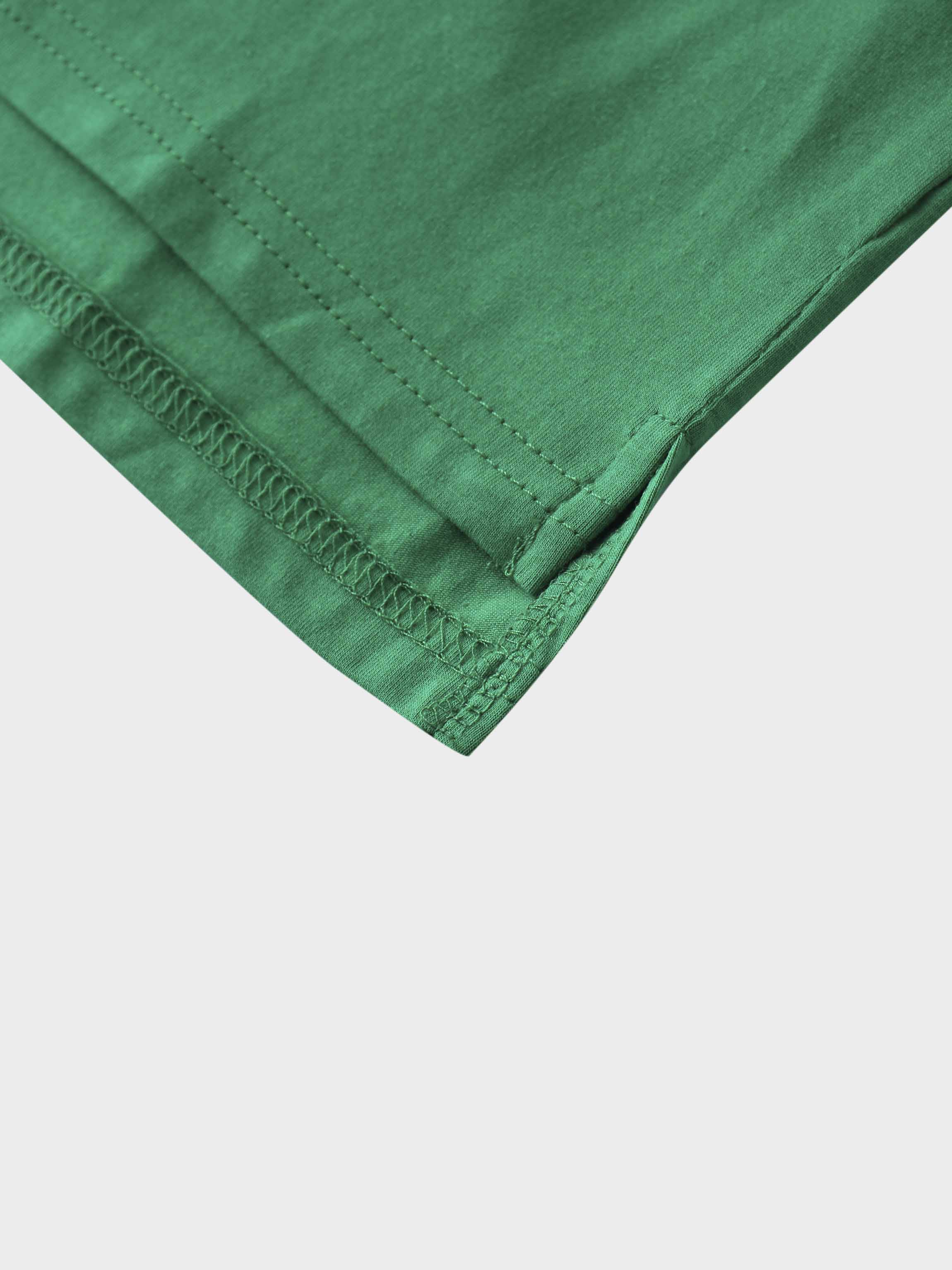 Crown Embossed T-Shirt-Kelly Green