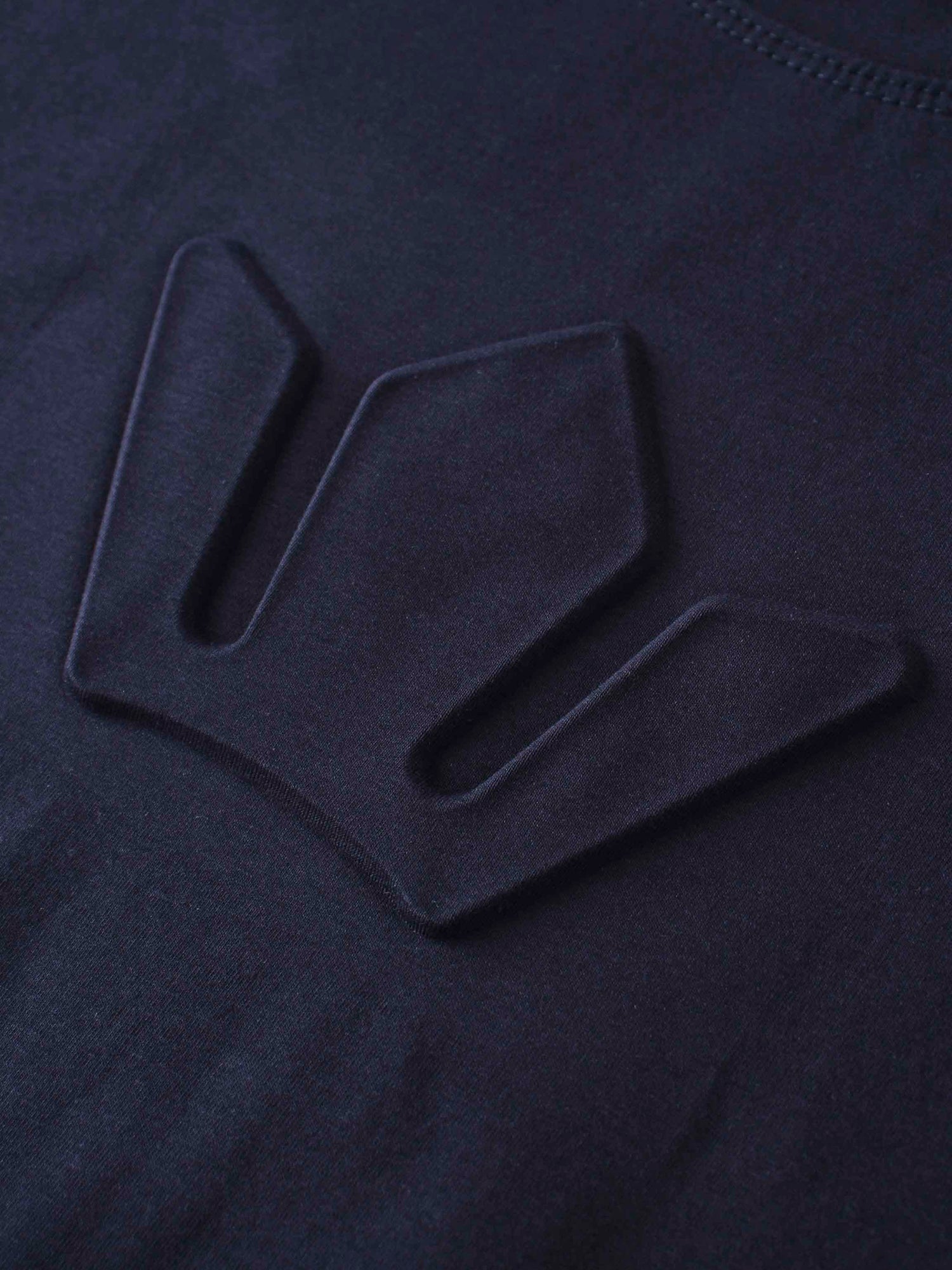 Crown Embossed T-Shirt-Navy