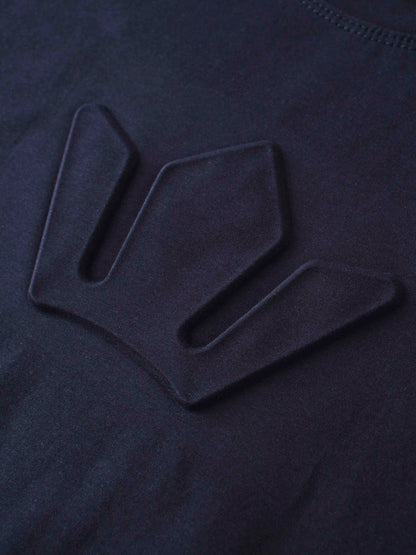 Crown Embossed T-Shirt-Navy