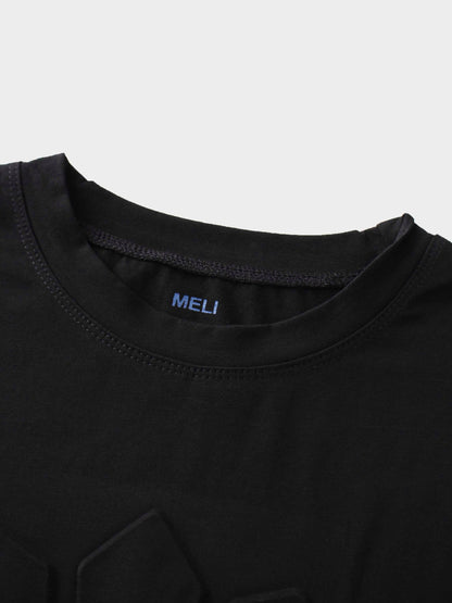 Crown Embossed T-Shirt-Black