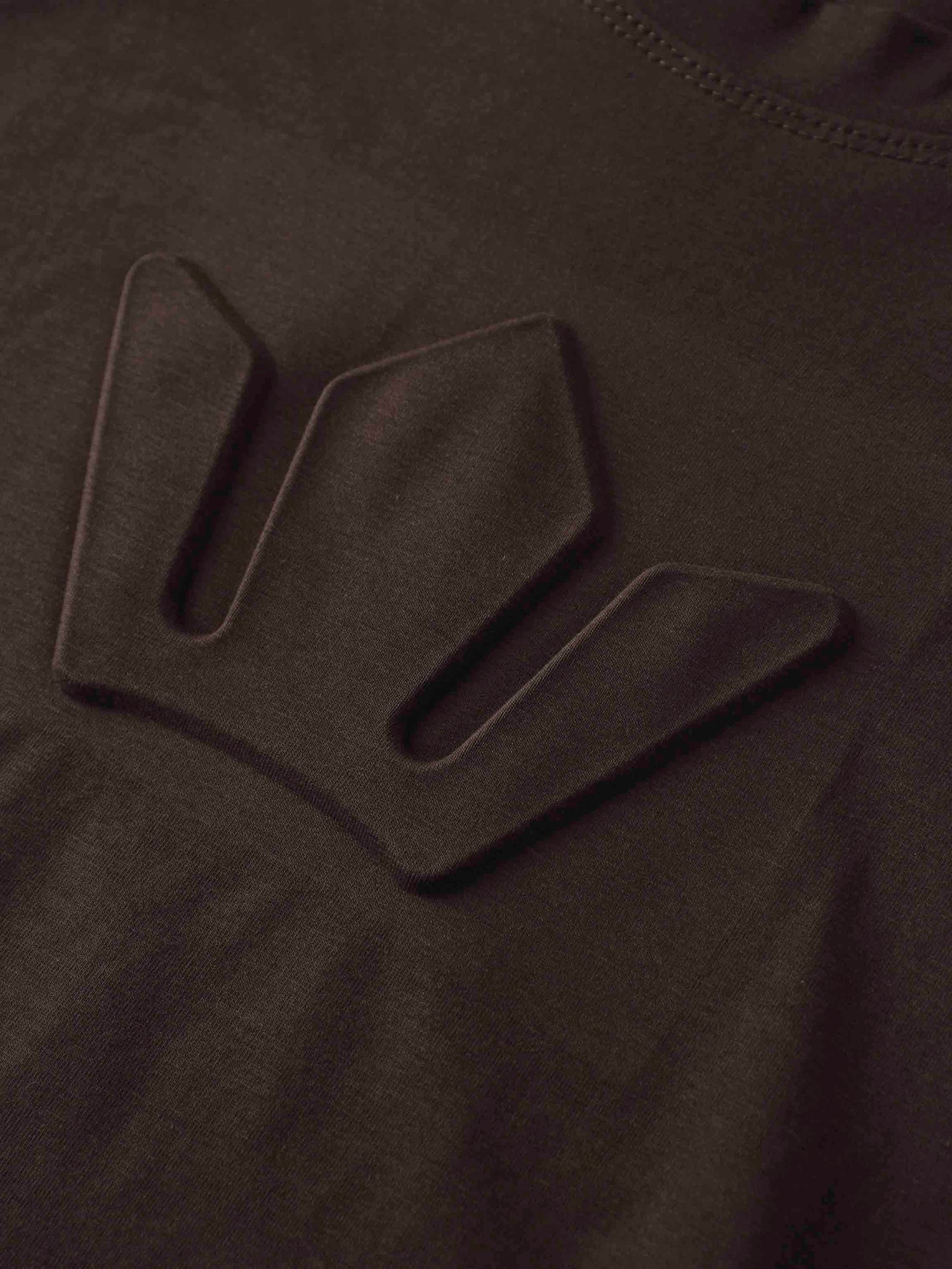 Crown Embossed T-Shirt-Brown