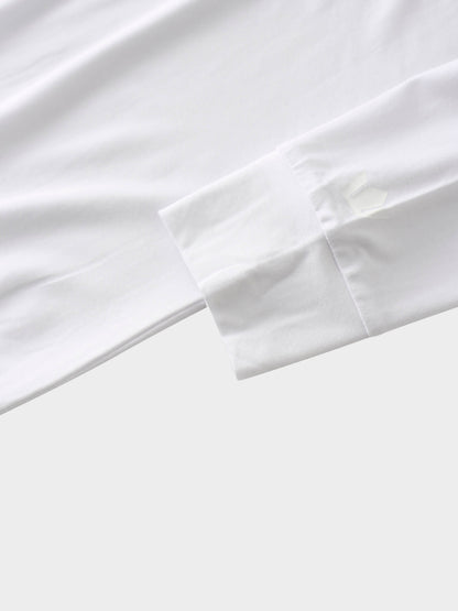 Modal Zip Up Bomber-White