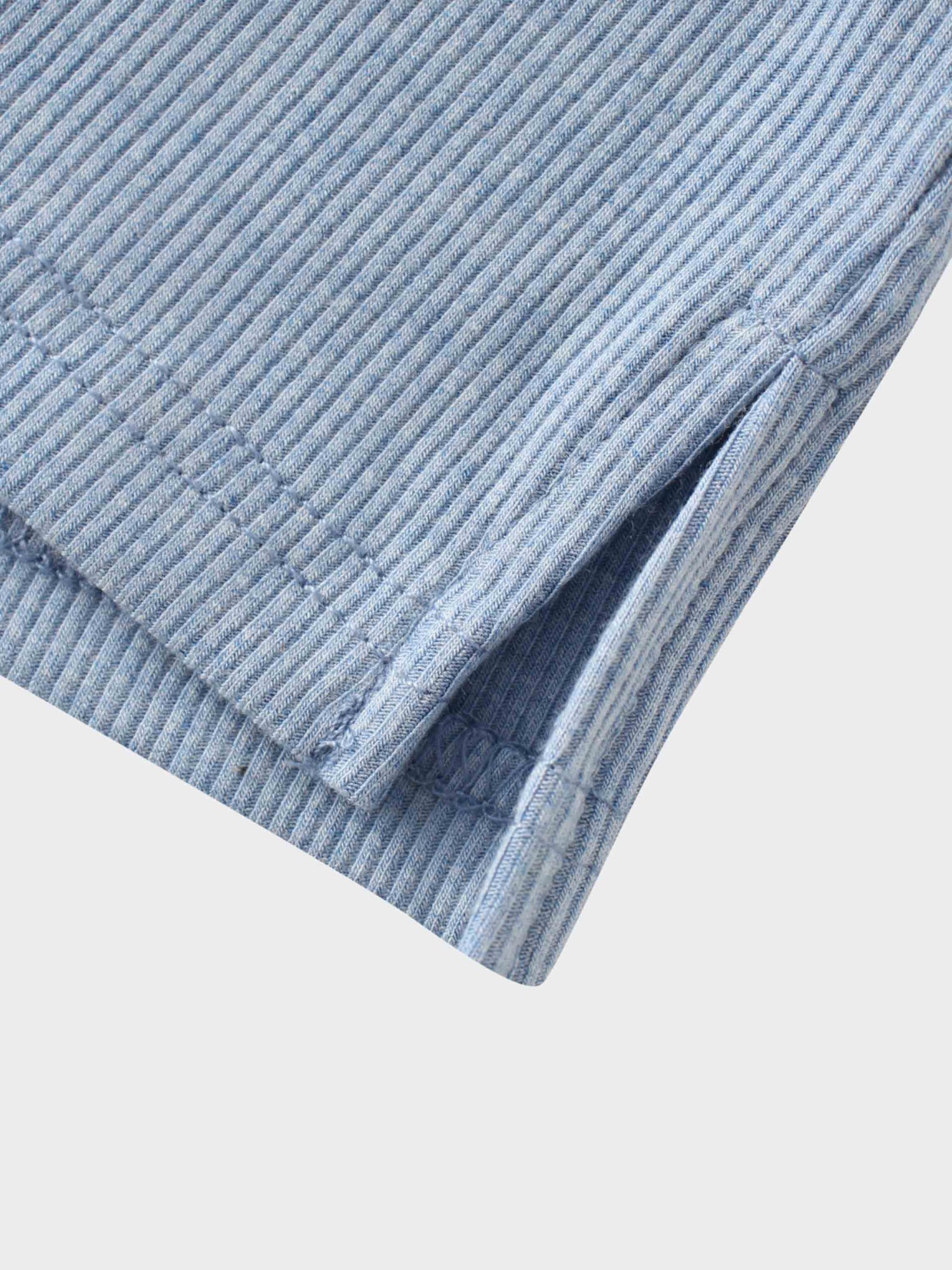 Ribbed Sleeveless Maxi Dress-Heathered Blue